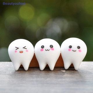 [Beautyoufeel] ฟิกเกอร์เรืองแสงในที่มืด รูปฟัน ขนาดเล็ก สําหรับตกแต่งบ้าน และสวน 5 ชิ้น