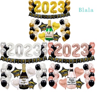 Blala Happy New Year ลูกโป่ง สําหรับตกแต่งปาร์ตี้ปีใหม่ 2023