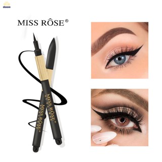 MISS ROSE ปากกาอายไลเนอร์ แห้งเร็ว ธรรมชาติติดทนนาน ปากกาอายไลเนอร์สีง่าย กันน้ําไม่เบ่งบาน 【doom】