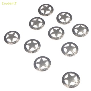 [ErudentT] 10 ชิ้น Ranger Star Leathercraft สายรัดหมวก Conchos กระเป๋าหัวเข็มขัดตกแต่งหัวเข็มขัด [ใหม่]