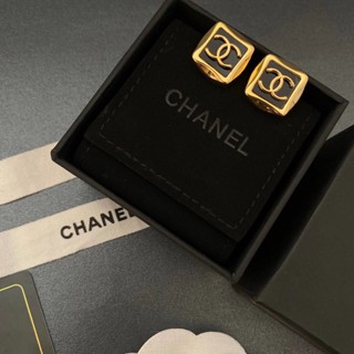 ต่างหูสตั๊ด เหล็กไทเทเนียม จี้โลโก้ตัวอักษร Chanel เครื่องประดับ สําหรับผู้หญิง