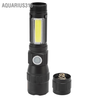 Aquarius316 แสงยูวีแบบชาร์จไฟได้ 7 โหมด ชาร์จ USB ไฟฉายพกพากันน้ำน้ำหนักเบาพร้อมคลิป