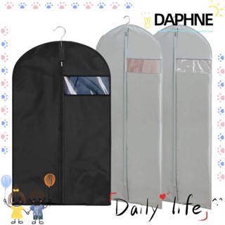 Daphne กระเป๋าเก็บเสื้อผ้า PEVA กันน้ํา กันฝุ่น ทนทาน สีดํา สีเทา สําหรับตู้เสื้อผ้า เสื้อโค้ท เสื้อสูท