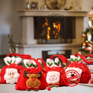 ถุงขนมหวาน ลายสโนว์แมนน่ารัก ของขวัญคริสต์มาส สําหรับเด็ก S5U0 2023