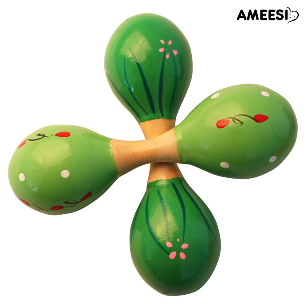 ameesi-เครื่องดนตรีไม้-มาราคาร่า-แบบสองหัว-ของเล่นเครื่องดนตรี-สําหรับการเรียนการสอนเด็ก