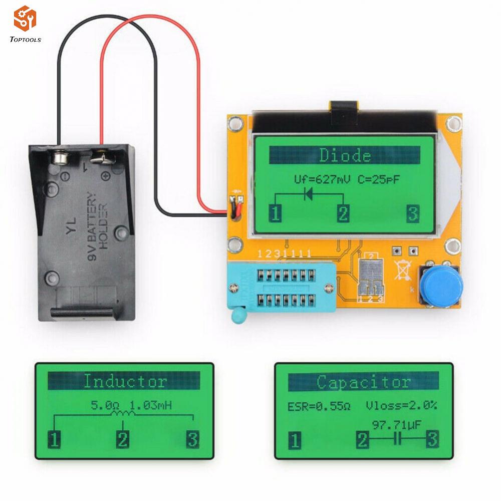 ใหม่-กล่องทดสอบทรานซิสเตอร์แบตเตอรี่-หน้าจอ-lcd-lcr-t4-esr