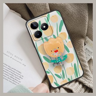 Cartoon Fashion Design Phone Case For Realme C53/Narzo N53 Back Cover Waterproof Soft Case Silicone Anti-knock Kickstand