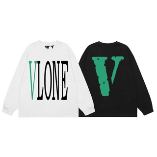 Vlone-แบรนด์เนม ลายตัวอักษร ด้านหน้า ขนาดใหญ่ โลโก้ V ด้านหลัง สไตล์ unisex Hyeuy