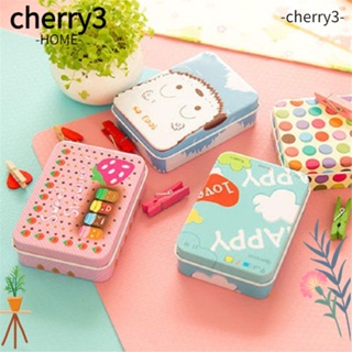 Cherry3 กล่องเก็บของ แบบเหล็กตั้งโต๊ะ ลายการ์ตูน
