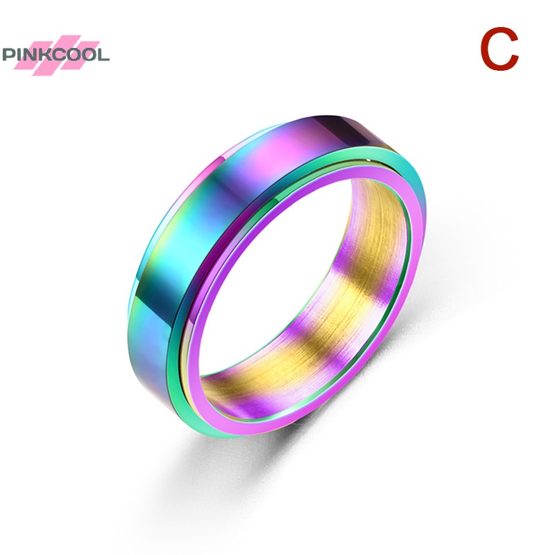 pinkcool-แหวนเหล็กไทเทเนียม-ป้องกันความเครียด-ความวิตกกังวล-เครื่องประดับแฟชั่น-สําหรับคู่รัก