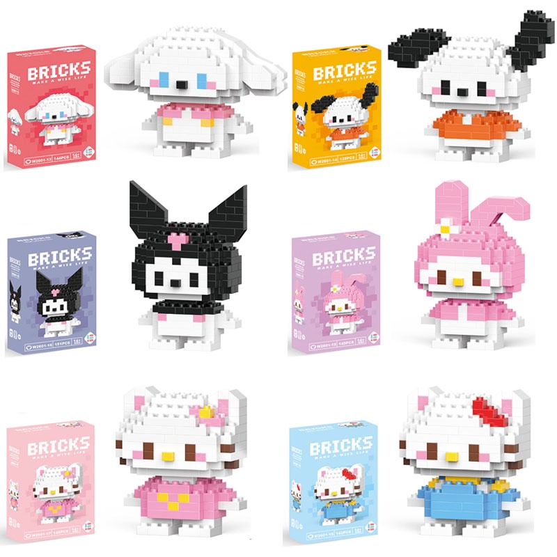 creative-kawaii-sanrio-building-blocks-kuromi-cinnamoroll-อะนิเมะรูป-lego-ประกอบของเล่นเครื่องประดับตกแต่งเด็กปริศนาของขวัญตกแต่งบ้าน-cod