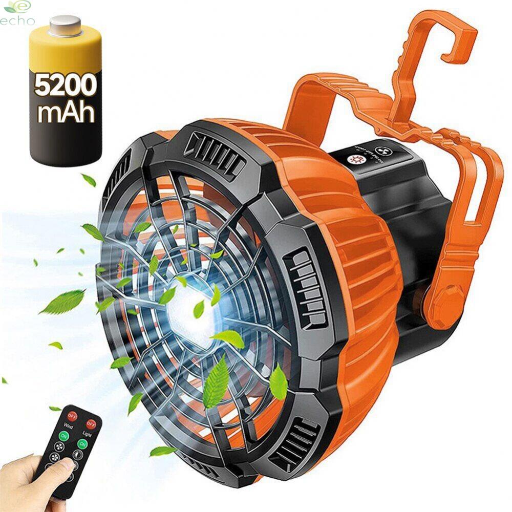 พัดลมตั้งแคมป์-แบบชาร์จไฟ-พร้อมไฟ-led-ใช้แบตเตอรี่-20000mah