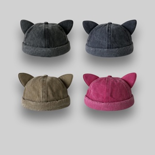 หมวกเบเร่ต์ แต่งหูแมวน่ารัก เข้ากับทุกการแต่งกาย สไตล์ญี่ปุ่น สําหรับผู้ชาย และผู้หญิง