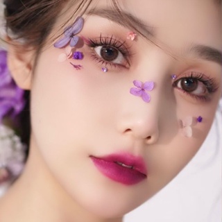 Face decoration Bride eye makeup bright diamond tears diamond pearl petal dry flower makeup facial decoration patch makeup