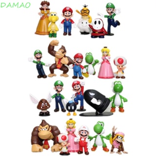Damao โมเดลฟิกเกอร์ Super Mario Bros ของขวัญคริสต์มาส สําหรับตกแต่งรถยนต์ เก็บสะสม
