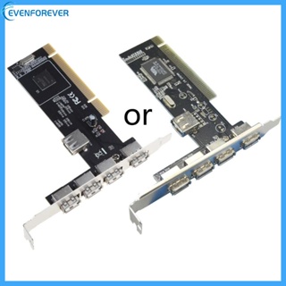 Ev อะแดปเตอร์การ์ดขยาย PCI USB 4 พอร์ต เป็น USB 2 0 480Mbps 4 พอร์ต รองรับ 32-Bit 33mhz