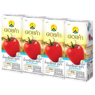 สินค้าหมด !!! น้ำมะเขือเทศ ๙๙% สูตรโซเดียมต่ำ 1 แพค 4 กล่อง (99% TOMATO JUICE LOW SODIUM FORMULA) น้ำมะเขือเทศดอยคำ ส...