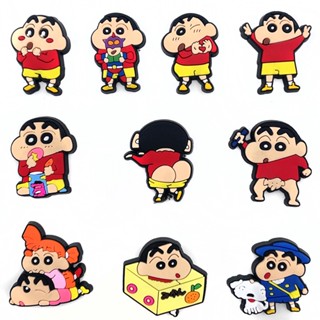 【Hot Crayon Shin-chan Series】ใหม่ จี้การ์ตูนกราฟฟิติ ชินจังน่ารัก สําหรับตกแต่งรองเท้า Cros Clogs DIY