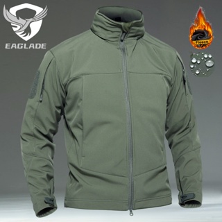 Eaglade เสื้อแจ็กเก็ตยุทธวิธีผู้ชาย TFSJ-RK001-JR สีเขียว กันน้ํา กันลม ให้ความอบอุ่น