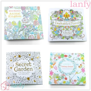 สินค้า Lanfy หนังสือระบายสีภาษาอังกฤษ 24 หน้าสําหรับเด็กและผู้ใหญ่