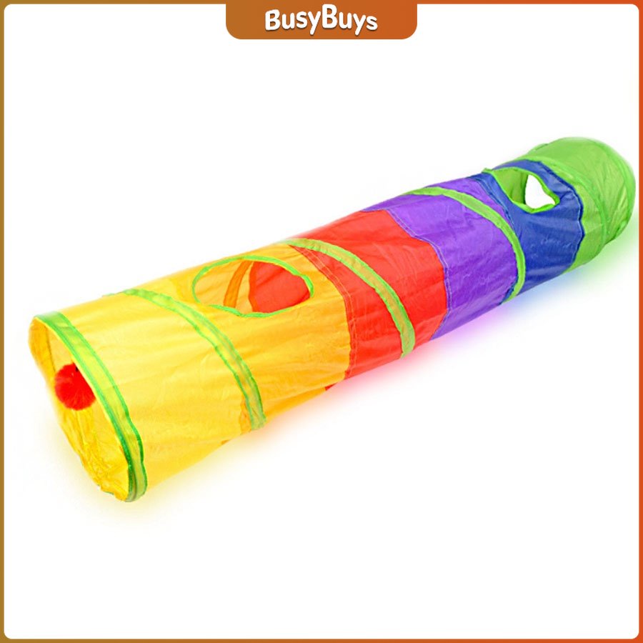 b-b-อุโมงค์สายรุ้ง-อุโมงค์ของเล่นน้องแมว-rainbow-tunnel-cat-toy-a609