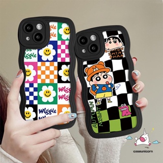 เคสโทรศัพท์มือถือ แบบนิ่ม ลายการ์ตูนชินจังหมากรุก ขอบหยัก สําหรับ Realme C55 C51 C53 C12 C35 10 8 9i 5 6i 8Pro 7 9 Pro+ 7i 5s 8i 5i C11 C33 C21Y C25 C30 C15 C25Y C25s C3 C17 C20A C20 เคส