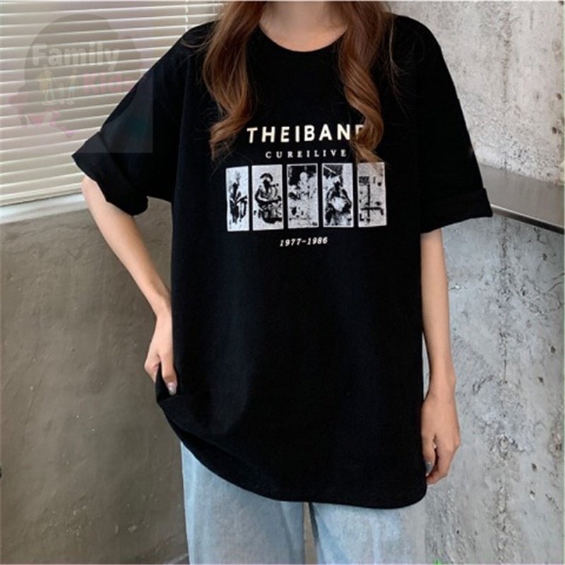 fam-เสื้อยืดวินเทจ-oversize-ลายเท่ๆใส่ได้ทั้งชายหญิงสกรีนลาย-the-band-a47