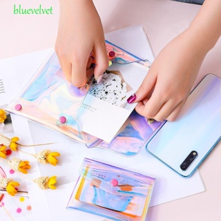 Bluevelvet กระเป๋าใส่เหรียญ PVC แบบใส ขนาดเล็ก หรูหรา สําหรับใส่เครื่องสําอาง ดินสอ เดินทาง