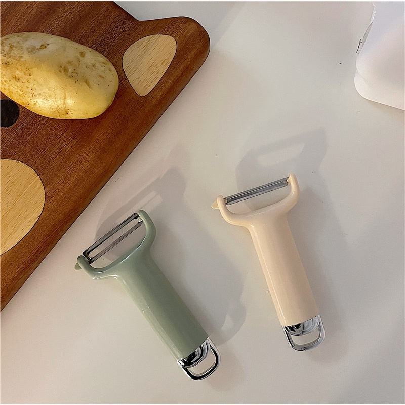 Unique Bargains Multi-Peel Straight Peeler Ceramic Cutter for Kitchen Vegetable Green 2pcs