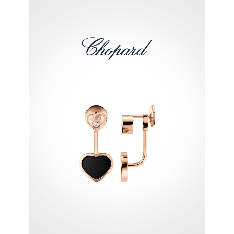 พร้อมส่ง-chopard-chopard-happy-hearts-เครื่องประดับ-ต่างหูเพชร-สีโรสโกลด์