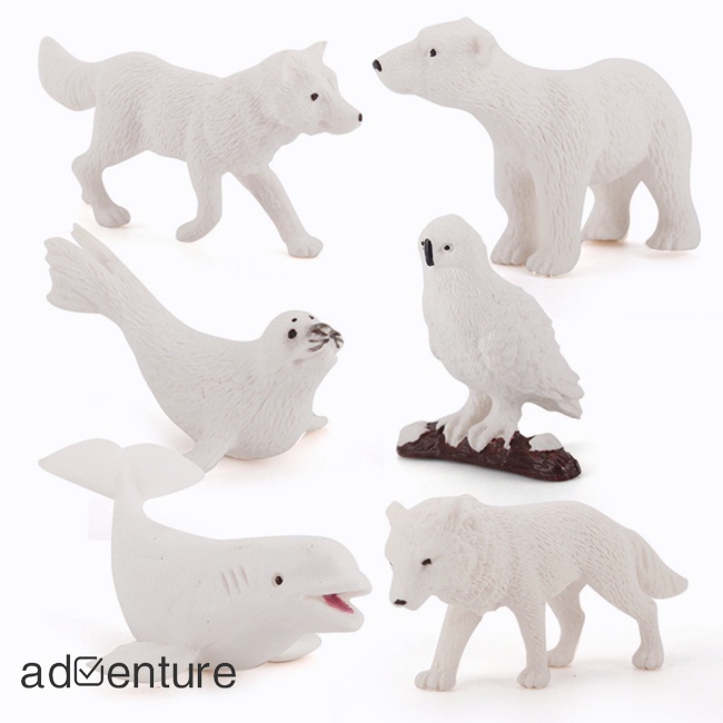adven-โมเดลตุ๊กตาหมีขั้วโลก-ปลาโลมาจําลอง-ขนาดเล็ก-ของเล่นสําหรับเด็ก