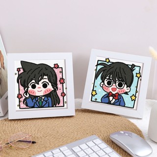 【Aibei】diyภาพวาดปักเพชร ครอสติสคริสตัลพร้อมกรอบรูปDetective Conan diamond paintingของเล่นเพื่อการศึกษาสำหรับเด็ก