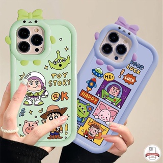 เคสโทรศัพท์มือถือ แบบนิ่ม ลายการ์ตูน Toy Story 3D ประดับโบว์ สําหรับ Oppo A96 A16 A12 A57 A17K A15 A54 A5 A9 A95 A3s A77 A76 A74 A7 A52 A55 A5s A17 A16K A53 Reno 5 7Z A31 A16E A77s