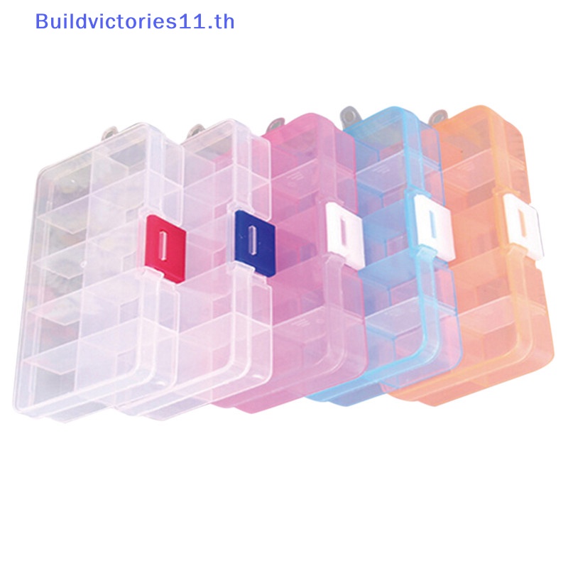 buildvictories11-กล่องพลาสติก-10-ช่อง-ปรับได้-สําหรับเก็บเครื่องประดับ-ลูกปัด