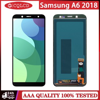 อะไหล่หน้าจอสัมผัสดิจิทัล LCD แบบเปลี่ยน สําหรับ Samsung Galaxy A6 2018