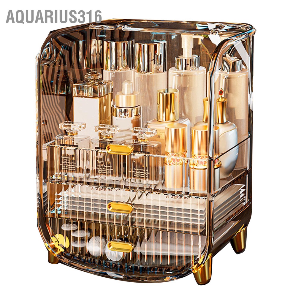 aquarius316-ที่ใส่เครื่องสำอางกันฝุ่นความจุขนาดใหญ่ใสที่ใส่เครื่องสำอาง
