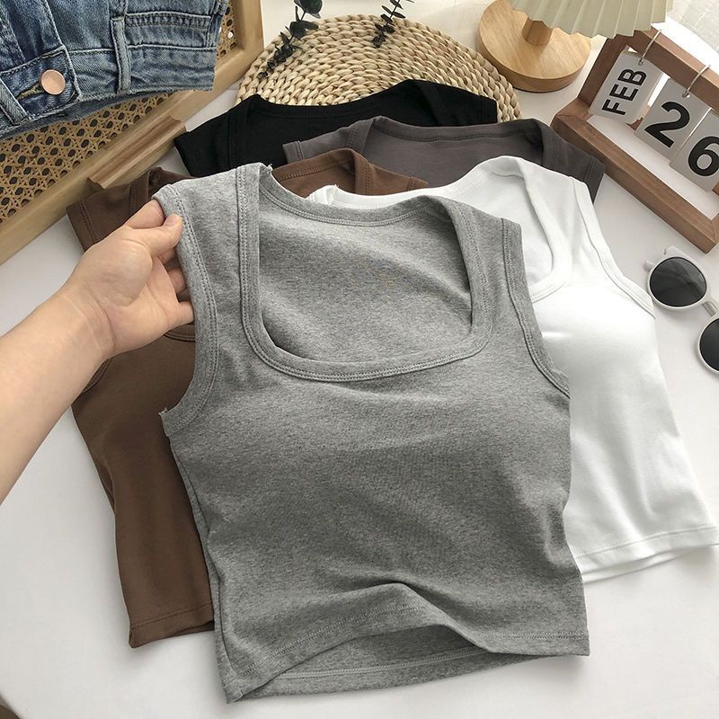 เสื้อสายเดี่ยว-คอสี่เหลี่ยม-ตัวสั้น-สุดเซ็กซี่-ใส่ข้างนอกได้-สําหรับผู้หญิง