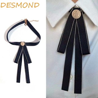 Desmond ธนาคารผูกโบว์ ขนาดเล็ก หรูหรา วินเทจ ริบบิ้น เครื่องแบบ เสื้อผ้า เครื่องแบบ JK ผ้าผูกคอ สําหรับโรงเรียน เครื่องแต่งกาย เนคไท