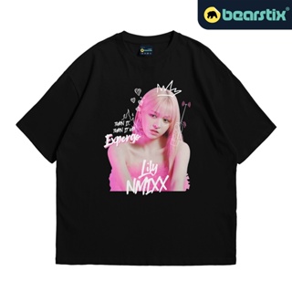 【2022tshirts】Bearstix - Tshirt Oversize Lily M - Kaos NMIXX - Baju Kpop Streetwear - Tshirt Expergo - Kaos Kpop Streetwe