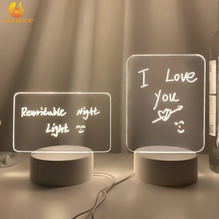 [Better For You] บอร์ดข้อความอะคริลิคใส ทนทาน มีไฟกลางคืน LED ชาร์จ USB สําหรับตกแต่งห้องเด็ก