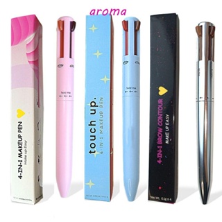 Aroma 4 In1 ปากกาไฮไลท์แต่งหน้า แบบพกพา 4 In 1 Maquillaje กันน้ํา ติดทนนาน ง่าย สีกลิตเตอร์ ไฮไลท์ นอน ไหม ปากกาเครื่องสําอาง เครื่องมือปากกาเขียนขอบปาก