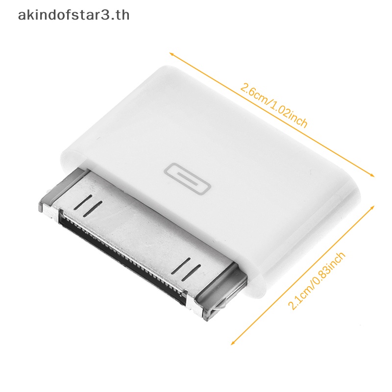 ใหม่-อะแดปเตอร์แปลงสายชาร์จ-micro-usb-เป็น-30-pin-สําหรับ-apple-phone-4-4s-3gs-ipod