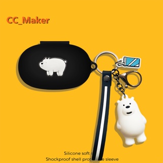 For JBL Free II Case Shockproof Case Protective Cover Cartoon We Bare Bear Keychain Pendant JBL Free II Silicone Soft Case Crayon Shin-chan Creative Astronaut JBL Reflect Flow Pro / JBL Live Free NC / JBL TUNE115 TWS Cover Soft Case