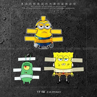 สติกเกอร์ ลายการ์ตูน Spongebob SquarePants แบบสร้างสรรค์ สําหรับติดตกแต่งรถยนต์ รถจักรยานยนต์