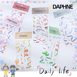 Daphne สติกเกอร์เทปริบบิ้น กระดาษ ลายเกล็ด สร้างสรรค์ DIY สําหรับตกแต่ง