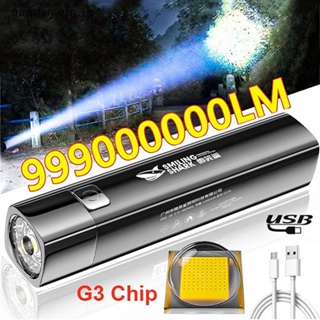 Aa 2 IN 1 990000Lm ไฟฉาย LED G3 สว่างพิเศษ สําหรับกลางแจ้ง TH