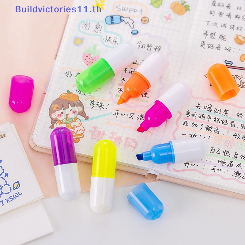 buildvictories11-ปากกามาร์กเกอร์-สีแคนดี้-ขนาดเล็ก-หลากสี-6-ชิ้น-ต่อแพ็ก