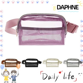 Daphne กระเป๋าสะพายไหล่ PVC ใส กันน้ํา จุของได้เยอะ แฟชั่นสําหรับผู้หญิง