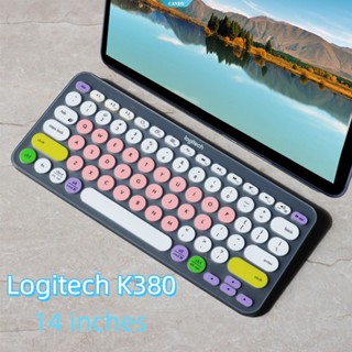 แผ่นซิลิโคนครอบคีย์บอร์ดแล็ปท็อป แบบบางพิเศษ สําหรับ Logitech K380 [CAN]