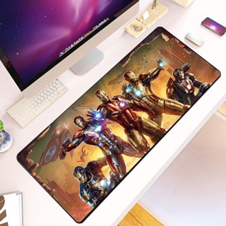 แผ่นรองเมาส์ พิมพ์ลาย Iron Man Marvel HD กันลื่น Xxl90X40 ซม. สําหรับคอมพิวเตอร์ตั้งโต๊ะ